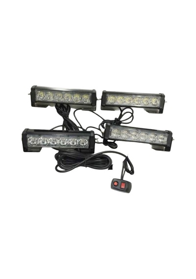 Çakar Lamba Power Ledli 4'lü Kırmızı-beyaz/mavi-beyaz 12v/ Lapa194