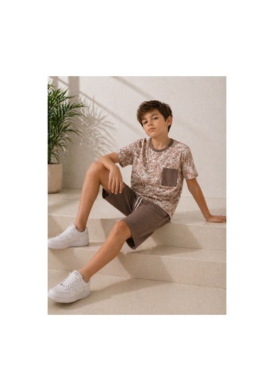 Beka Kids Erkek Çocuk Kısa Kollu Desenli Cep Detaylı Yazlık Şort Ve Tişört Alt-üst Takım Kahverengi Beka Kids Erkek Çocuk Kısa Kollu Desenli Cep Detaylı Yazlık Şort Ve Tişört Alt-üst Takım Kahverengi