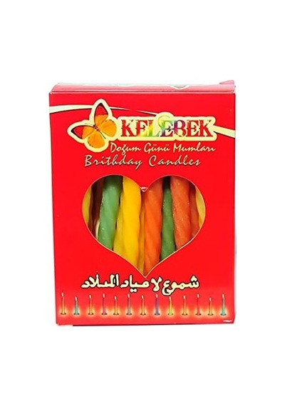 Kelebek Gelin Mumu 22adet Açık Mavi
