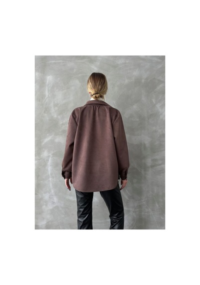 Verymoda Süet Gömlek - F1517 Kahve