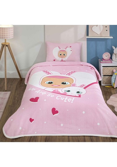 Taç Lisanslı Cry Babies Cute Pamuk Tek Kişilik Pike Takımı 000000001000051399 Çok Renkli