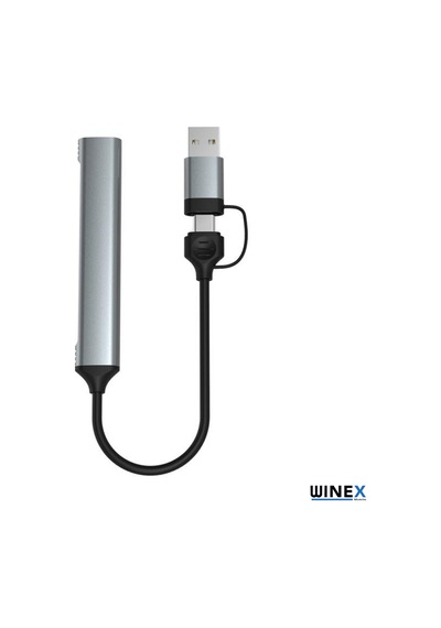Winex 4in1 UsbA ve Type-C To UsbA 3.01 Çoklayıcı Hub Adaptör