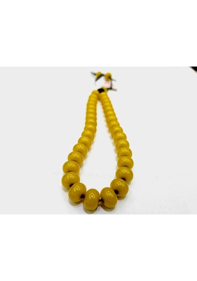 Omari İmzalı Sertifikalı Alman Faturan Sıkma Kehribar Tesbih 10x13,5 Mm Küre Kesim