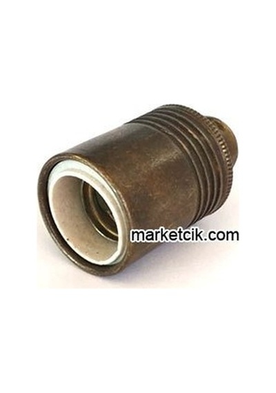 Marketcik Dekoratif E14 Düz Eskitme Metal Duy