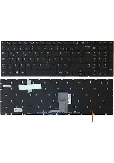 Samsung Np870Z5E-X02Tr Uyumlu Notebook Klavye (Siyah Işıklı Tr)