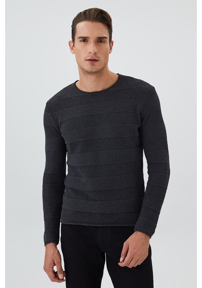 Lee Cooper Holden Erkek O Yaka Kazak Antrasit - 15459 Antrasit