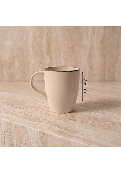 Güral Barista Bej Mat Porselen Kupa Bardak Seti 2li Diğer