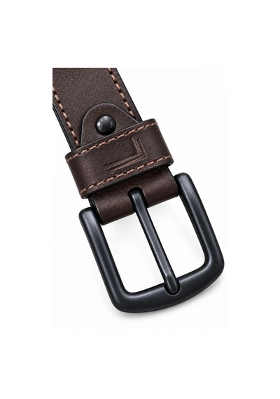 Ertaş Trend Store Erkek Kahverengi 3,5 Cm Dikiş Detaylı Metal Tokalı Kot Ve Kumaş Pantolon Kemeri Çok Renkli