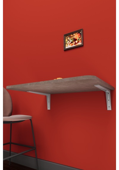 Lüks Duvara Monte Katlanabilir Çalışma Yemek Masası %100 Mdf Balkon Bahçe Masası Dmm68 Retro Gri Lüks Duvara Monte Katlanabilir Çalışma Yemek Masası %100 Mdf Balkon Bahçe Masası Dmm68 Retro Gri
