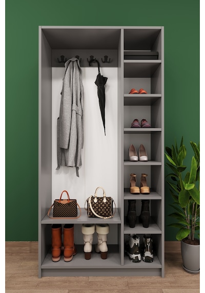 Asra Trend Lüks 3 Kapaklı Portmanto Askılı Vestiyer %100 Mdf Ayakkabılık Dolabı V07 Kül Gri Asra Trend Lüks 3 Kapaklı Portmanto Askılı Vestiyer %100 Mdf Ayakkabılık Dolabı V07 Kül Gri