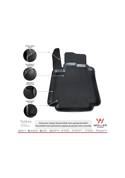 Renault Clio 4 Paspas 2012 2019 Arası 3D Havuzlu Wöller Paspas