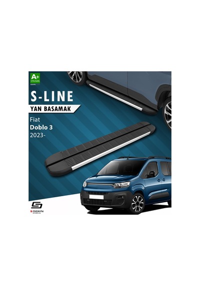 S-dizayn Fiat Doblo 3 S-line Aluminyum Yan Basamak 203 Cm 2023 Üzeri