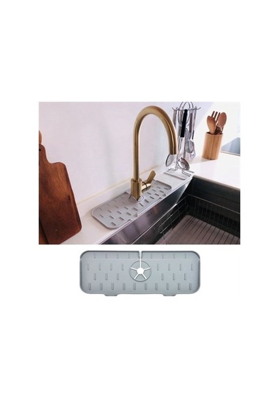 BUFFER® Lavabo İçin Silikon Esnek Mat Musluk Sapı Damlama Tutucu