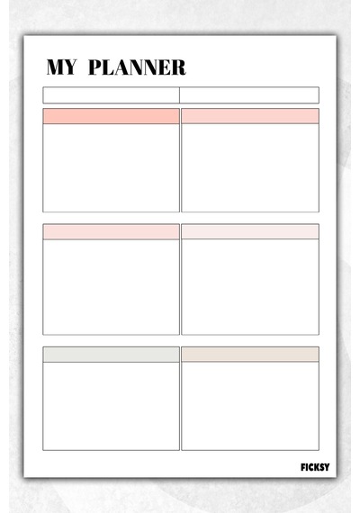 Zamansız Çok Amaçlı Günlük Haftalık Aylık Planlayıcı - A4 Ebat Yapılacaklar - 30 Yaprak - Planner - 1361 Çok Renkli