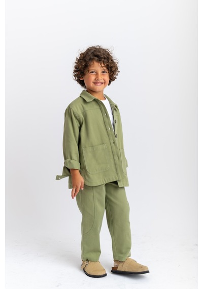 Oliven The Kid Oliventhekid Unisex Gabardin Pantolon Yeşil Yeşil
