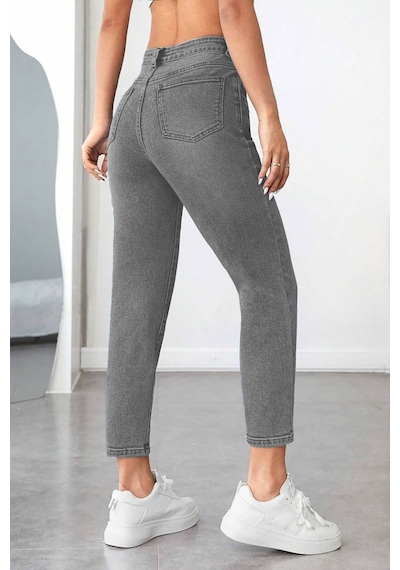 Cedy Denim Kadın Yüksek Bel Soho Boyfriend Jean C599 Karmelanj