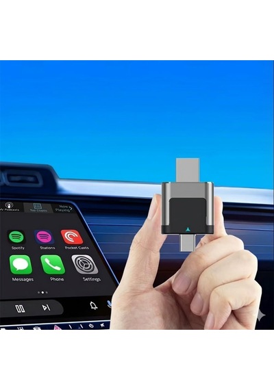 Kablosuz Carplay Ve Android Auto Adaptörü Mini Ergonomik 2in1