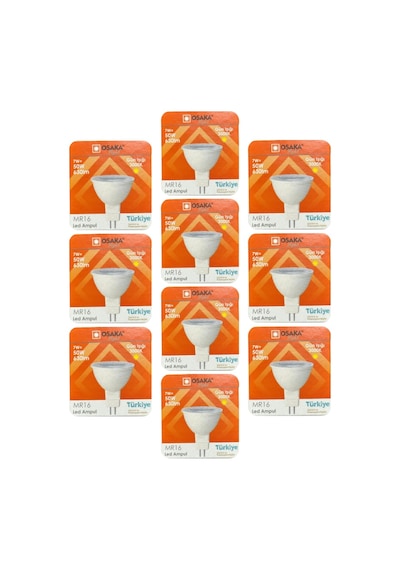 10 Adet Osaka 7w 50w Sarı Işık 3000k G4 Duylu İğne Bacak Led Çanak Ampul