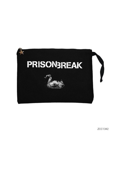Zepplin Giyim Prison Break 2 Siyah Clutch Astarlı Cüzdan / El Çantası