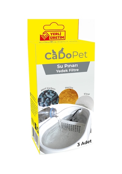 Cado Pet Yedek Parça Su Pınarı Kartuşu 3'lü Cado Pet Yedek Parça Su Pınarı Kartuşu 3'lü