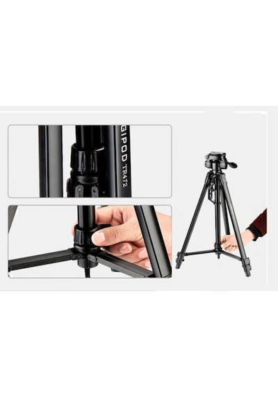 Tr-472 170 Cm Profesyonel Tripod 3 Ayak Telefon Tutucu Ve Çanta