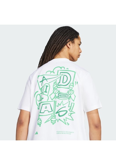 Adidas Stadium Crowd Loose Graphic Erkek Tişört C-adıjx7475e50a00 Beyaz