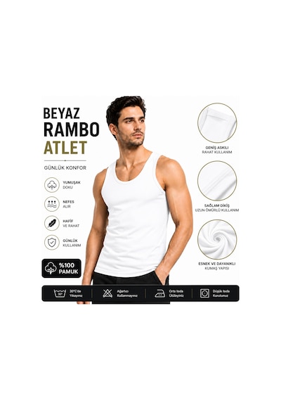 No Brand Rambo Atlet Beyaz Beyaz
