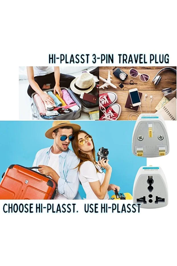 3 Pinli Hac Ümre Ingiltere Hong Kong Kıbrıs Seyahat Fişi Adaptörü Tip G Plug Adapter Üniversal