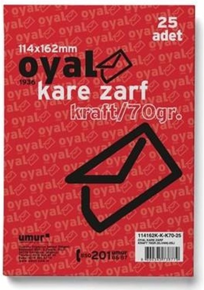 OYAL KRAFT KARE ZARF 114X162 70GR 25 LI