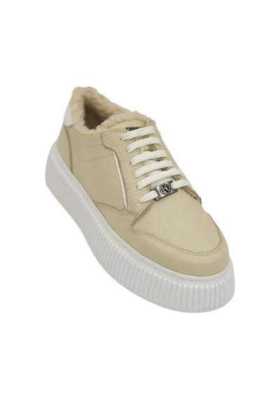 Kadın Bağcıklı Sneaker Bej
