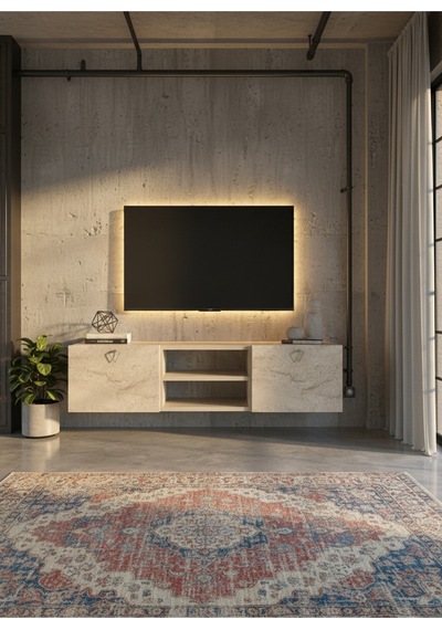 Resital Tv Ünitesi S1838-8 Traverten Traverten