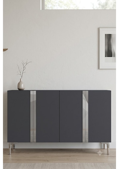 Ka1298as Anka Konsol Ve Tv Sehpası Antrasit-silver 120cm
