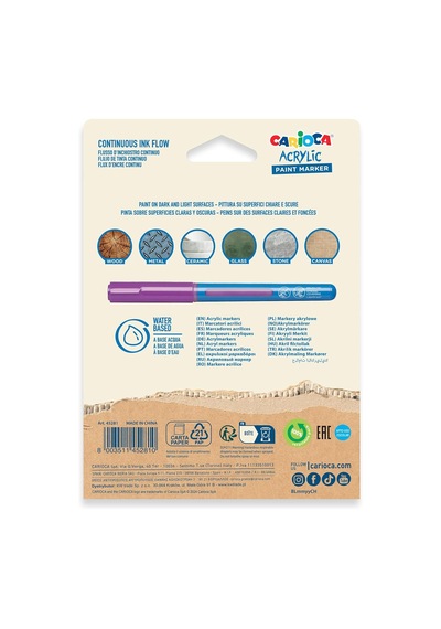 Carioca Akrilik Paint Marker Su Bazli Fırça Uçlu 10'lu