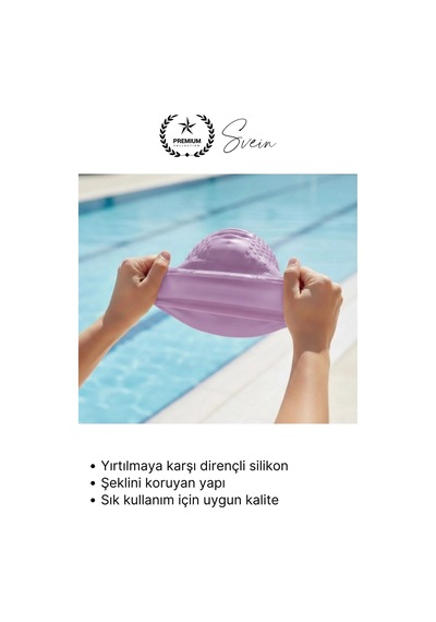 Bone Su Geçirmez Kaymaz Silikon Yüzücü Bonesi Yüzme Şapkası Uzun Saç Yetişkin Esnek Havuz Deniz Çok Renkli