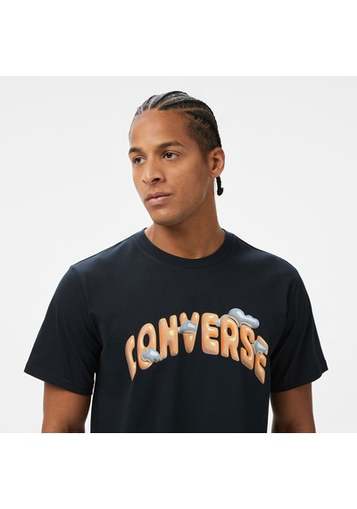 Converse Classic Erkek Baskılı Siyah T-shirt