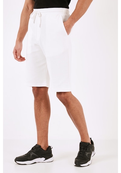 Buratti Pamuklu Relaxed Fit Cepli Erkek Short 5908023 Ekru