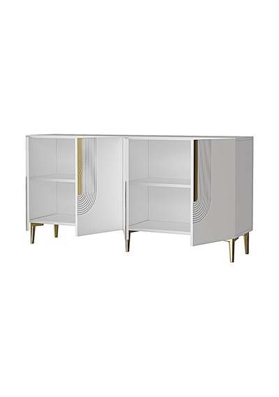 Ka1516 Meyra Konsol Ve Tv Sehpası 150cm Beyaz-gold