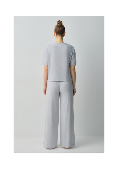 Suwen Casual Pamuklu Pijama Takımı Wsh10510004051 Gri Melanj