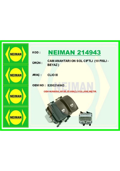 Cam - 158 - Anahtarı On Sol Cıftlı 10 Fıslı - Beyaz - Shopılke - Clıo Iıı