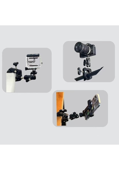 Jmary Ms-90 Telefon & Fotoğraf & Aksiyon Kamerası Sabitleme Aparatı Siyah