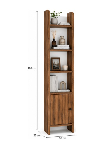Asya Oval Hatlı Kapaklı Kitaplık Ahşap Asya Oval Hatlı Kapaklı Kitaplık Ahşap