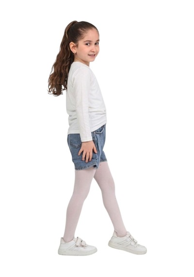 Erdem Kıds Kız Çocuk Beli Lastikli Jean Denim Kot Şort Mavi Mavi