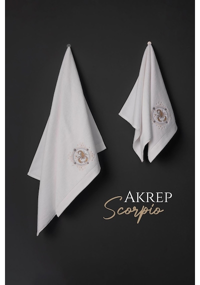 Varol %100 Microcotton Üst Kalite Havlu Seti Burç Nakışlı Akrep-standart Akrep Diğer