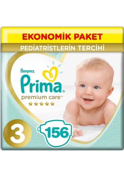 Prima Premium Care Bebek Bezi 3 Numara Midi 156 Adet