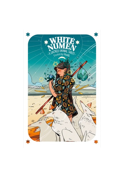 White Numen A Sacred Animal Tarot Kartı Metal Kutu