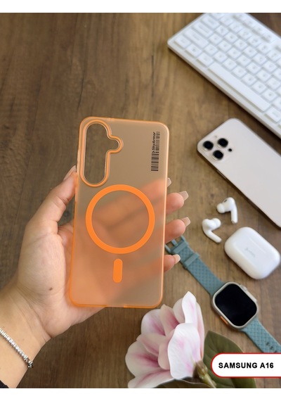 Samsung Galaxy A16 Uyumlu Mat Sert Klein Kılıf Turuncu