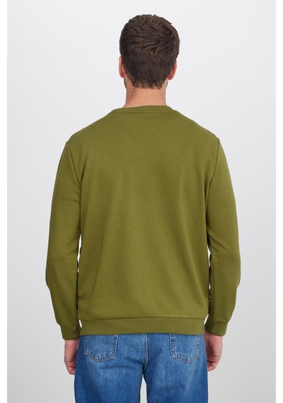 Tudors Unisex Relax Fit Rahat Kesim %100 Pamuk 3 İplik Basic Yeşil Bisiklet Yaka Sweatshirt-35151 Yeşil Tudors Unisex Relax Fit Rahat Kesim %100 Pamuk 3 İplik Basic Yeşil Bisiklet Yaka Sweatshirt-35151 Yeşil