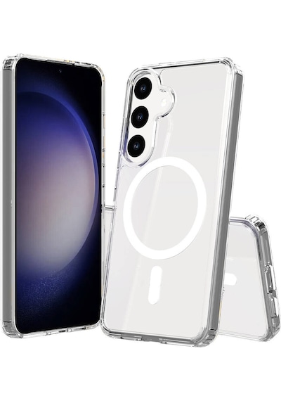 Ariatech Galaxy S24 Plus Uyumlu Magsafe Şarj Özellikli Şeffaf Sert Pc Emb Renksiz