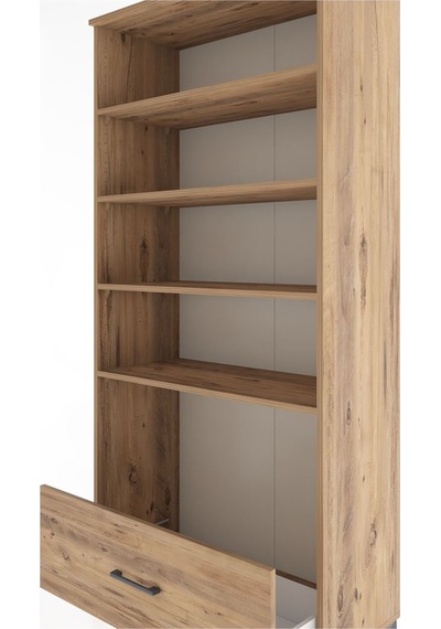 Hyperion Dolap 4 Raflı Tek Çekmeceli 88x44x195 Çam-çam Çam