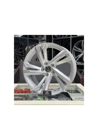 18 İnç 5x112 Vw Golf T-roc Jetta Caddy Rline Silver Jant Modeli 4adet